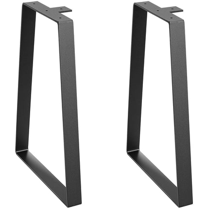 406.4MM Trapezoid Steel Table Legs, Replacement Furniture Legs Set of 2 for DIY Coffee Tables, Modern Desks, Bench, Night Stands, Sofa, Max Load 181.4KG Heavy Duty, Quick Instalation Legs Black.