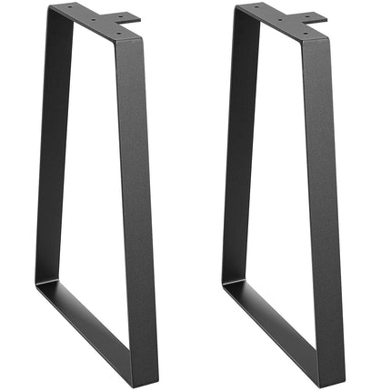 406.4MM Trapezoid Steel Table Legs, Replacement Furniture Legs Set of 2 for DIY Coffee Tables, Modern Desks, Bench, Night Stands, Sofa, Max Load 181.4KG Heavy Duty, Quick Instalation Legs Black.