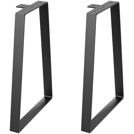 406.4MM Trapezoid Steel Table Legs, Replacement Furniture Legs Set of 2 for DIY Coffee Tables, Modern Desks, Bench, Night Stands, Sofa, Max Load 181.4KG Heavy Duty, Quick Instalation Legs Black.