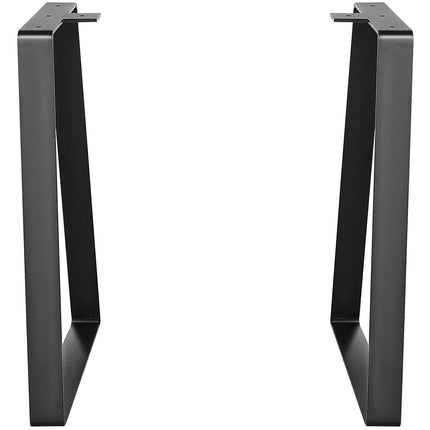 406.4MM Trapezoid Steel Table Legs, Replacement Furniture Legs Set of 2 for DIY Coffee Tables, Modern Desks, Bench, Night Stands, Sofa, Max Load 181.4KG Heavy Duty, Quick Instalation Legs Black.
