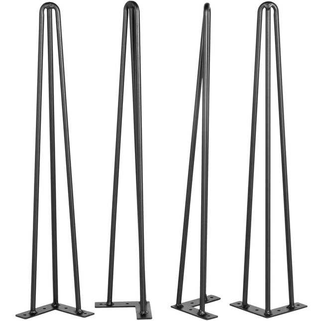 Hairpin Table Legs 16 inch, Set of 4 DIY Desk Table Legs 3 Rods Heavy Duty.