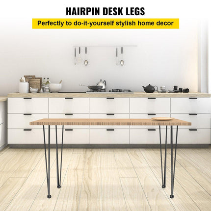 Hairpin Table Legs 28 inch, Set of 4 DIY Desk Table Legs 3 Rods Heavy Duty.