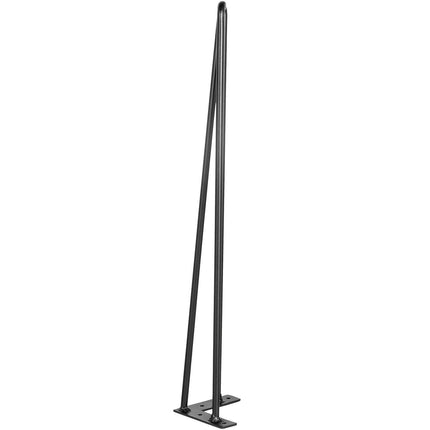 Hairpin Table Legs 30 inch Black Set of 4 Desk Legs Each 220lbs Capacity Hairpin Desk Legs 3 Rods for Bench Desk Dining End Table Chairs Carbon Steel DIY Table Legs Heavy Duty Furniture Legs.