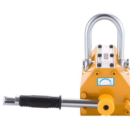 VEVOR Permanent Magnetic Lifter, 600 kg Pulling Capacity, Heavy Duty N42 Neodymium Lifting Magnet with Release Handle and Steel Hook, Used in Shop Crane and Hoist, for Lifting Plate Steel, Board.