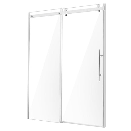 Frameless Shower Door 58-59" x 75" SGCC Tempered Glass 5/16" Chrome.