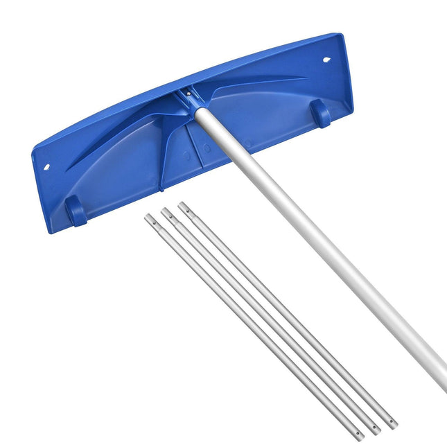 Snow Roof Rake, 60cm PP Plastic Blade, 1.18-5.55 m Adjustable Roof Snow Scraper with Wheels, Anti-Slip Handle Snows Removal Tool, Lightweight House Rooftop Rake for Leaves Debris Removal.