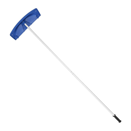 Snow Roof Rake, 60cm PP Plastic Blade, 1.18-5.55 m Adjustable Roof Snow Scraper with Wheels, Anti-Slip Handle Snows Removal Tool, Lightweight House Rooftop Rake for Leaves Debris Removal.