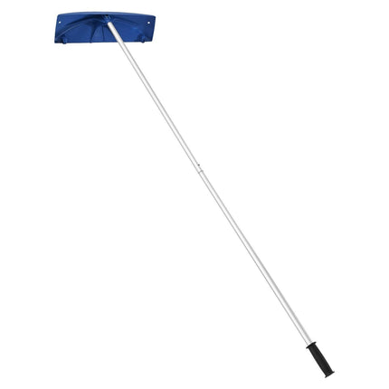 Snow Roof Rake, 60cm PP Plastic Blade, 1.18-5.55 m Adjustable Roof Snow Scraper with Wheels, Anti-Slip Handle Snows Removal Tool, Lightweight House Rooftop Rake for Leaves Debris Removal.