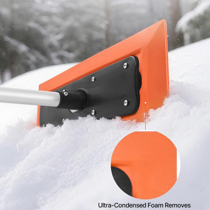 VEVOR Snow Roof Rake, 1.2m Long Reach Car Roof Snow Scraper, 45cm Foam Blade for No Scratches, Non-Slip Handle, Lightweight Snows Removal Tool for Vehicle Garage Rooftop Leaves Debris Clearing.