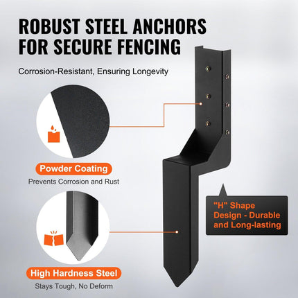 Fence Post Anchor Repair Kit 6 Pack Inner Support Stakes Repair.