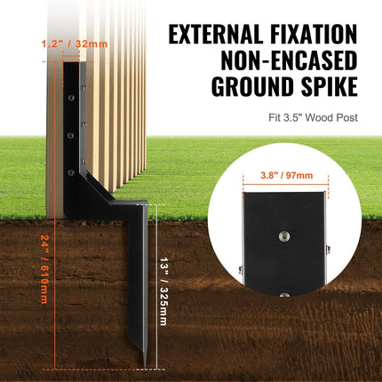 Fence Post Anchor Repair Kit 6 Pack Inner Support Stakes Repair.
