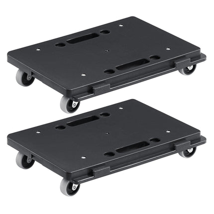 Furniture Dolly, 500 lbs Capacity Each Count, Furniture Mover with Wheels, Portable Moving Rollers 4 Wheels Heavy Duty, Small Flat Dolly Cart with Interlocking for Heavy Furniture, 2 Pack, Black.