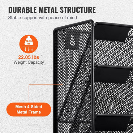File Wall Rack Mesh Wall File Holder 1-Piece 10 Pockets for Office/School.