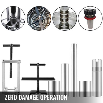 Turbine Shaft, 6pcs Pump Stator Seal Ring Tools, Spring Compressor, Pump Puller Kit, Bushing Sizer Rotor Aligner, Pump Stator Seal Ring and Re-Sizer Kit for Thm700-R4 (Md8), 4L60, 4L60E, 4L70E.