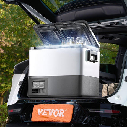 VEVOR Portable Car Refrigerator Freezer Compressor 45L Dual Zone for Car Home.