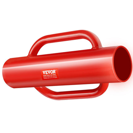 Fence Post Driver with Handles, 2.7 in Inner Diameter T Post Pole Pounder, 14LB Heavy Duty Carbon Steel Hand Post Rammer, Farm Fencing Hole Digger for U Channel, Sign Pole, Wooden Post, Red.