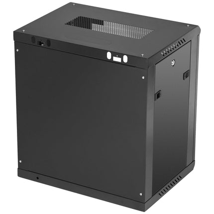 12U Wall Mount Network Server Cabinet, 15.5'' Deep, Server Rack Cabinet Enclosure, 200 lbs Max. Ground-mounted Load Capacity, with Locking Door Side Panels, for IT Equipment, A/V Devices.