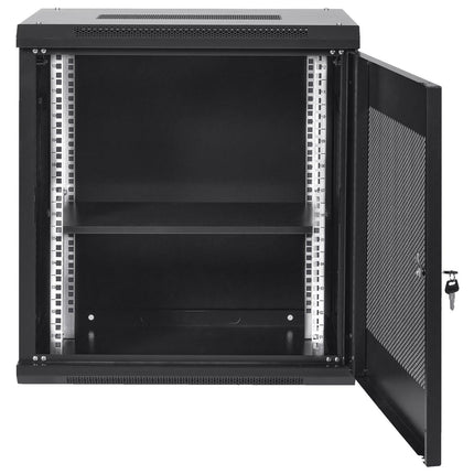12U Wall Mount Network Server Cabinet, 15.5'' Deep, Server Rack Cabinet Enclosure, 200 lbs Max. Ground-mounted Load Capacity, with Locking Door Side Panels, for IT Equipment, A/V Devices.