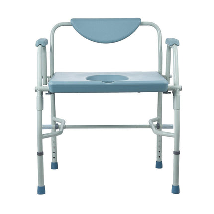 Commode Chair, Bedside Commode with Drop-Down Arms and Detachable Backrest, 5-Level Adjustable Height, 7L Removable Bucket, Easy to Assemble, 1000LBS Capacity, Portable Toilet for Adults Seniors.