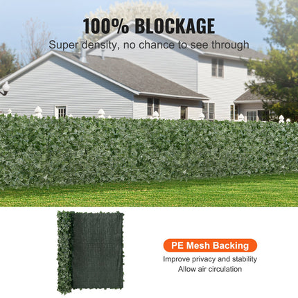 Ivy Privacy Fence, 59 x 98 in Artificial Green Wall Screen, Greenery Ivy Fence with Mesh Cloth Backing and Strengthened Joint, Faux Hedges Vine Leaf Decoration for Outdoor Garden, Yard, Balcony.