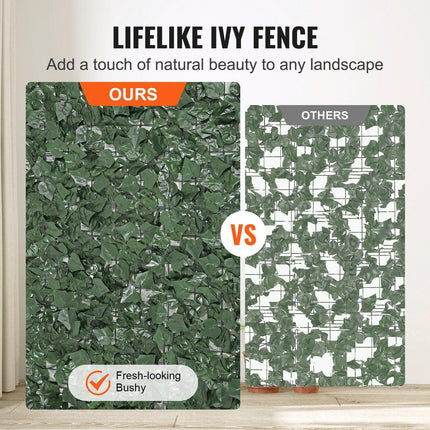 Ivy Privacy Fence, 1500 x 2490 mm Artificial Green Wall Screen, Greenery Ivy Fence with Strengthened Joint, Faux Hedges Vine Leaf Decoration for Outdoor Garden, Yard, Patio Decor.