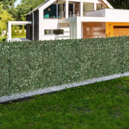 Ivy Privacy Fence, 1500 x 2490 mm Artificial Green Wall Screen, Greenery Ivy Fence with Strengthened Joint, Faux Hedges Vine Leaf Decoration for Outdoor Garden, Yard, Patio Decor.