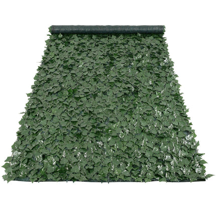 Ivy Privacy Fence, 59 x 158in Artificial Green Wall Screen, Greenery Ivy Fence w/ Mesh Cloth Backing and Strengthened Joint, Faux Hedges Vine Leaf Decoration for Outdoor Garden, Yard, Balcony.