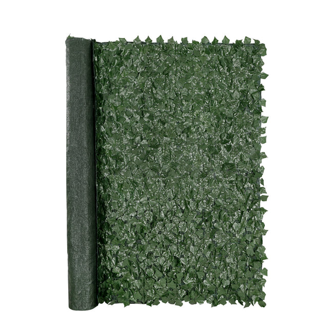 Ivy Privacy Fence, 1830 x 2440 mm Artificial Green Wall Screen, Greenery Ivy Fence with Mesh Cloth Backing and Strengthened Joint, Faux Hedges Vine Leaf Decoration for Outdoor Garden, Yard.