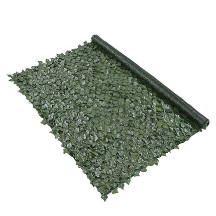 Ivy Privacy Fence, 1830 x 2440 mm Artificial Green Wall Screen, Greenery Ivy Fence with Mesh Cloth Backing and Strengthened Joint, Faux Hedges Vine Leaf Decoration for Outdoor Garden, Yard.