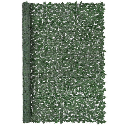 Ivy Privacy Fence, 2440 x 1830 mm Artificial Green Wall Screen, Greenery Ivy Fence with Strengthened Joint, Faux Hedges Vine Leaf Decoration for Outdoor Garden, Yard, Balcony, Patio Decor.