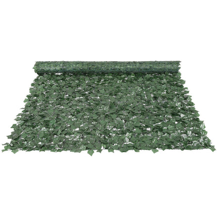 Ivy Privacy Fence, 2440 x 1830 mm Artificial Green Wall Screen, Greenery Ivy Fence with Strengthened Joint, Faux Hedges Vine Leaf Decoration for Outdoor Garden, Yard, Balcony, Patio Decor.