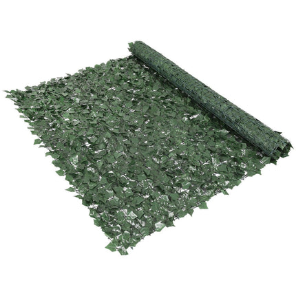 Ivy Privacy Fence, 2440 x 1830 mm Artificial Green Wall Screen, Greenery Ivy Fence with Strengthened Joint, Faux Hedges Vine Leaf Decoration for Outdoor Garden, Yard, Balcony, Patio Decor.