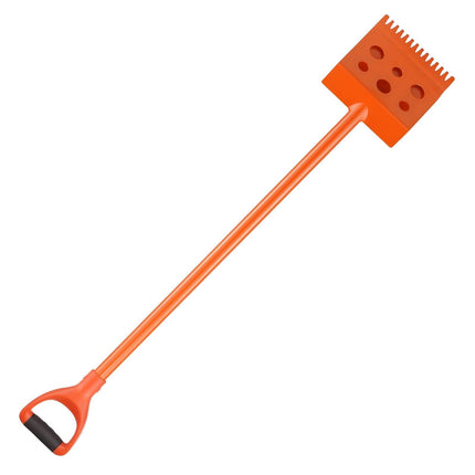 Shingle Shovel 1 Pack, D-Grip Handle Shingle Roof Ripper, High Hardness 45# Steel & Lightweight Easy Tearing Off Roofing & Nails Tool, ideal for Commercial and Residential Use,Orange.