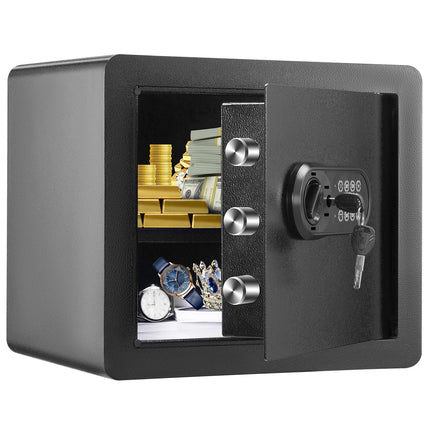 Safe 1.2 Cubic Feet Home Safe Steel for Cash Gold 15.8x11.8x13.8 inch.