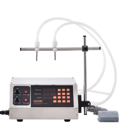Liquid Filling Machine, 10-4000ml Filling Capacity, Automatic Bottle Filler Machine Bottling Machine Digital Control for Milk, Water, Wine, Beverage, Soy Sauce, Vinegar, Alcohol (Double Nozzle).