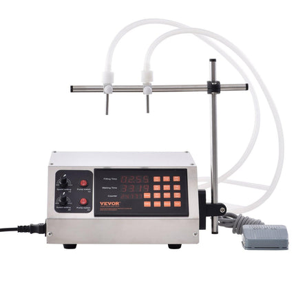 Liquid Filling Machine, 10-4000ml Filling Capacity, Automatic Bottle Filler Machine Bottling Machine Digital Control for Milk, Water, Wine, Beverage, Soy Sauce, Vinegar, Alcohol (Double Nozzle).