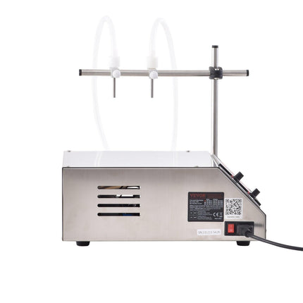Liquid Filling Machine, 10-4000ml Filling Capacity, Automatic Bottle Filler Machine Bottling Machine Digital Control for Milk, Water, Wine, Beverage, Soy Sauce, Vinegar, Alcohol (Double Nozzle).