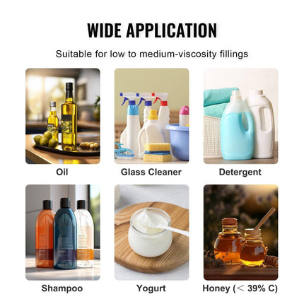 Liquid Filling Machine, 30-15000 g Weighing Capacity, Automatic Bottle Filler Machine Bottling Machine Digital Control for Milk, Water, Oil, Wine, Beverage, Detergent, Shampoo (Single Nozzle).