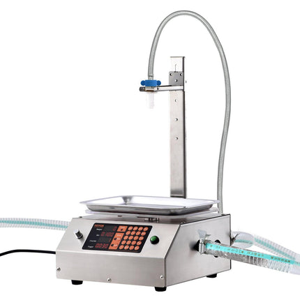 Liquid Filling Machine, 30-15000 g Weighing Capacity, Automatic Bottle Filler Machine Bottling Machine Digital Control for Milk, Water, Oil, Wine, Beverage, Detergent, Shampoo (Single Nozzle).