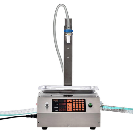 Liquid Filling Machine, 30-15000 g Weighing Capacity, Automatic Bottle Filler Machine Bottling Machine Digital Control for Milk, Water, Oil, Wine, Beverage, Detergent, Shampoo (Single Nozzle).