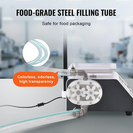 Liquid Filling Machine, 50-5000 g Weighing Capacity, Automatic Bottle Filler Machine Bottling Machine Gear Pump Digital Control for Honey, Oil, Wine, Detergent, Viscous Liquids (Single Nozzle).