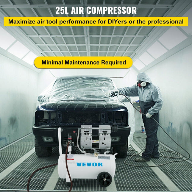 Air Compressor 6.6 Gallon, Portable Air Compressor 1 HP, Oil Free Air Compressor Steel Tank 750W, Pancake Air Compressor 115 PSI, Ultra Quiet Compressor for Home Repair, Tire Inflation.