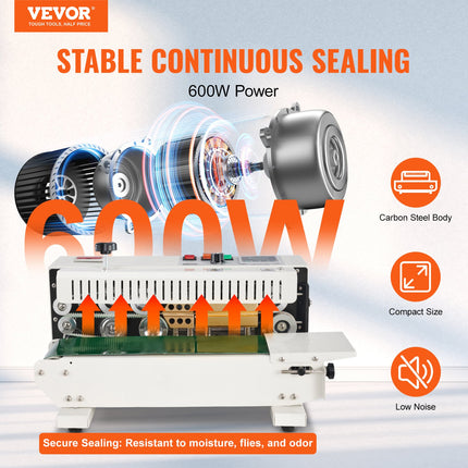 Continuous Bag Band Sealing Machine Horizontal Band Sealer Count Function.