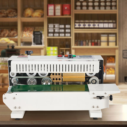 Continuous Bag Band Sealing Machine Horizontal Band Sealer Count Function.