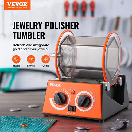 3kg Rotary Tumbler Surface Polisher Jewelry Polish Finish Machine Gem DIY.
