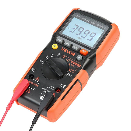 Digital Multimeter, 4000-Count TRMS Voltmeter Ohmmeter, 1000V AC/DC Voltage Tester with Switchable Auto/Manual Range for Voltage, Resistance, and Continuity Measurment.