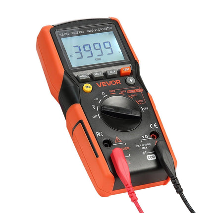 Digital Multimeter, 4000-Count TRMS Voltmeter Ohmmeter, 1000V AC/DC Voltage Tester with Switchable Auto/Manual Range for Voltage, Resistance, and Continuity Measurment.