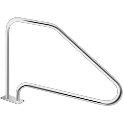 Swimming Pool Handrail Ladder Handrail Stainless Steel Rail w/ Base Plate.