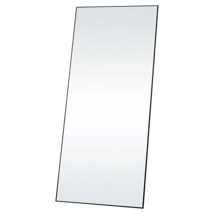 Full Length Mirror, 1800x785 mm, Extra Large Standing Hanging or Leaning Rectangle Floor Mirror with Tempered Glass Aluminum Alloy Frame, Full Body Dressing Mirror for Living Room Bedroom, Black.