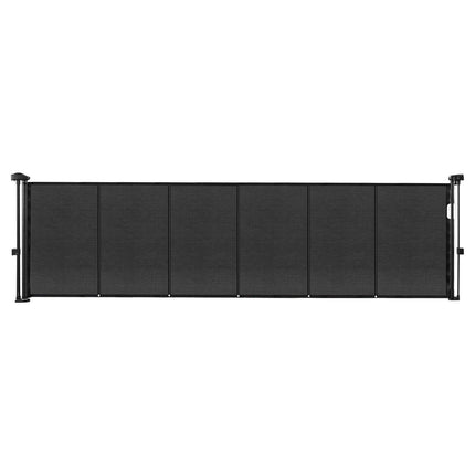 Retractable Baby Gate, 870 mm Tall, Extends up to 2800 mm Wide, Retractable Gate for Kids or Pets, Mesh Material, Easy to Install for Indoor Stairs, Doorways, Hallways, Playrooms, Black.